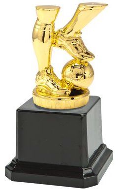 N78.037 Fussball Pokalfigur inkl. Beschriftung | 12,5 cm