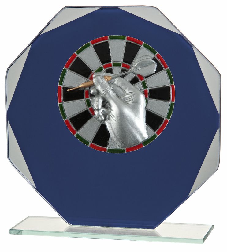 GL.013.011 Glaspokal mit Dartemblem | 13,0 cm