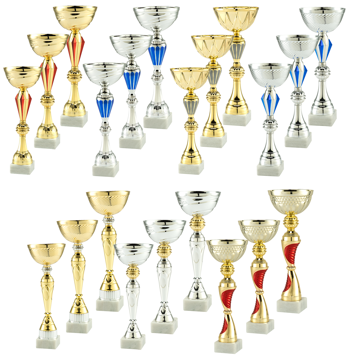 LOT2024-2 21er-SET Pokalpaket | 7 Serien à 3 Größen