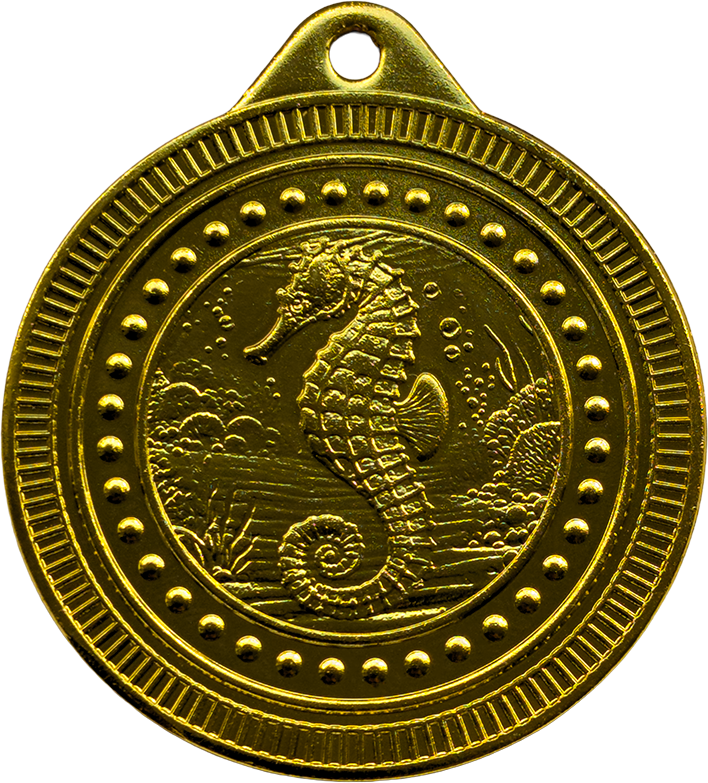 A8395 Seepferdchen Medaille 50 mm Ø