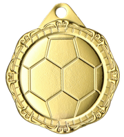 C1232.SM Fussball Medaille gold 32 mm Ø