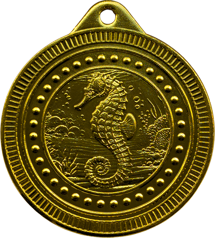 A8395 Seepferdchen Medaille 50 mm Ø