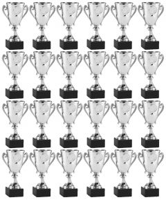 AN087/1 Pokale-Set (24 Stück) inkl. Emblem u. Beschriftung | 13,0 cm