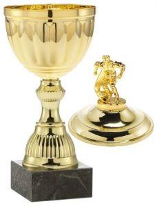1021.004 Fussball Pokale mit Deckelfigur inkl. Beschriftung | Serie 7 Stck.