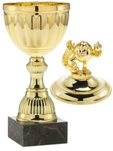 1021.006 Fussball - Bambini Pokale mit Deckelfigur inkl. Beschriftung | Serie 7 Stck.
