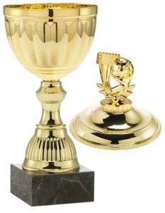 1021.035 Handball Pokale mit Deckelfigur inkl. Beschriftung | Serie 7 Stck.