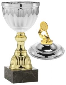 1025.028 Badminton Pokale mit Deckelfigur inkl. Beschriftung | Serie 7 Stck.