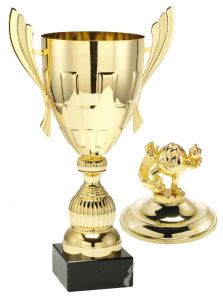 1083.006 Fussball Bambini Pokale mit Deckelfigur inkl. Beschriftung | Serie 10 Stck.