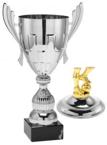 1084.037 Fussball Pokale mit Deckelfigur inkl. Beschriftung | Serie 10 Stck.