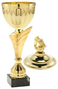 1086.005 Fussball Pokale mit Deckelfigur inkl. Beschriftung | Serie 8 Stck.