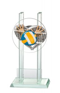 140.FG2527 Volleyball Glaspokal/trophäe inkl. Beschriftung | 3 Größen