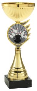 2000FG006 Bowling Pokal mit Kunstharzmotiv inkl. Gravur | Serie 5 Stck.