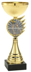 2000FG007 Volleyball Pokal mit Kunstharzmotiv inkl. Gravur | Serie 5 Stck.