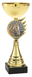 2000FG009 Reitsport Pokal mit Kunstharzmotiv inkl. Gravur | Serie 5 Stck.