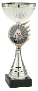 2001FG027 Boule Pokal mit Kunstharzmotiv inkl. Gravur | Serie 5 Stck.