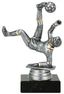 M34176 Fussball Pokal-Figur mit Marmorsockel | 14,3 cm