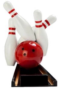 39495 Bowling Pokalfigur inkl. Gravur | 18,0 cm