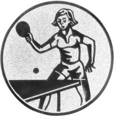 9100.417 Pokal-Emblem Tischtennis Damen | 25 mm Ø