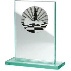 W511.047 Schach Glastrophäe inkl. Beschriftung | 100x150 mm