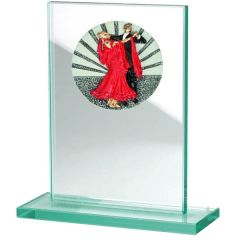 W511.049 Tanzen - Tanzsport Glastrophäe inkl. Beschriftung | 100x150 mm