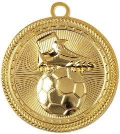 A9238 Fussball Medaille 50 mm Ø inkl. Band / Kordel | montiert