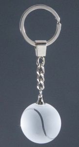 67354 Tennis Glas-Schlüsselanhänger inkl. Geschenkbox | Ø 30 mm