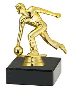 M38022 Bowling (Herren) Pokal-Figur mit Marmorsockel inkl. Beschriftung | 12,0 cm