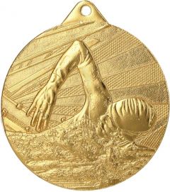 C003.SM Schwimmer Medaille 50 mm Ø inkl. Band / Kordel | unmontiert