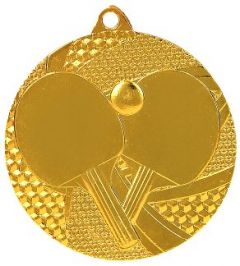 C7750 Tischtennis Medaille 50 mm Ø inkl. Band / Kordel | montiert