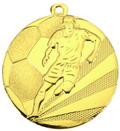 D112A.SM Fussball Medaille 50 mm Ø inkl. Band / Kordel | unmontiert