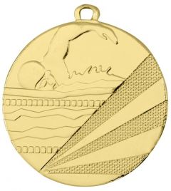 D112C Schwimmer Medaille 50 mm Ø inkl. Band / Kordel | montiert