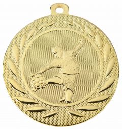 DI5000.C.SM Fussball Medaille 50 mm Ø inkl. Band / Kordel | unmontiert