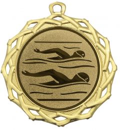 DI7003.222 Schwimmer Medaille 70 mm Ø inkl. Band / Kordel | montiert