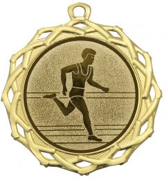 DI7003.243 Läufer Medaille 70 mm Ø inkl. Band / Kordel | montiert