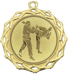 DI7003.280 Karate - Taekwondo Medaille 70 mm Ø inkl. Band / Kordel | montiert