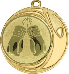 DI7006.438 Boxsport - Boxhandschuhe Medaille 70 mm Ø inkl. Kordel / Band | montiert