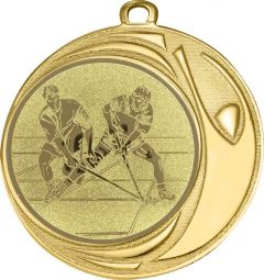 DI7006.523 Floorball Medaille 70 mm Ø inkl. Kordel / Band | montiert