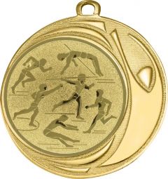 DI7006.293 Leichtathletik Medaille 70 mm Ø inkl. Kordel / Band | montiert