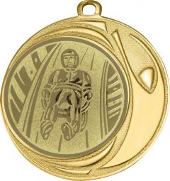DI7006.427 Rodler Medaille 70 mm Ø inkl. Kordel / Band | montiert