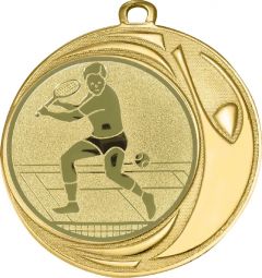 DI7006.209 Tennis - Herren Medaille 70 mm Ø inkl. Kordel / Band | montiert