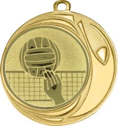 DI7006.514 Volleyball Medaille 70 mm Ø inkl. Kordel / Band | montiert