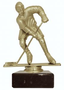 M341261 Eishockey Pokal-Figur mit Marmorsockel inkl. Beschriftung | 15,0 cm