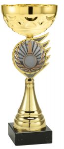 ET.407.046 Sieger Pokal inkl. Emblem u. Beschriftung | Serie 5 Stck.