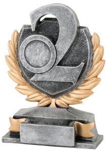 FG152 Sieger (Platz 2) Kunstharzpokale inkl. Emblem u. Beschriftung | 13,2 cm