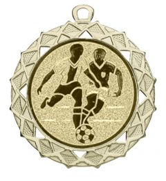 DI7003.207 Fussball Medaille 70 mm Ø inkl. Band / Kordel | montiert
