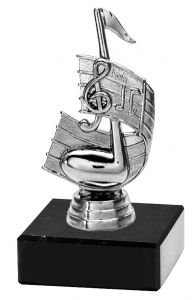 M34358 Musik Pokal-Figur mit Marmorsockel inkl. Beschriftung | 12,8 cm