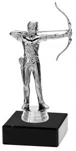 M34486 Bogenschütze - Herren Pokal-Figur mit Marmorsockel inkl. Beschriftung | 14,7 cm