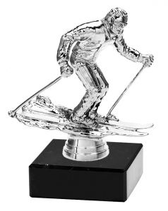 M34546 Alpinskiläufer Pokal-Figur mit Marmorsockel inkl. Beschriftung | 13,7 cm