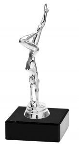 M34596 Turnen - Turnerin Pokal-Figur mit Marmorsockel inkl. Beschriftung | 18,5 cm