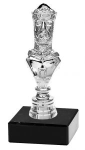 M34434 Schach Pokal-Figur mit Marmorsockel inkl.  Gravur | 16,8 cm